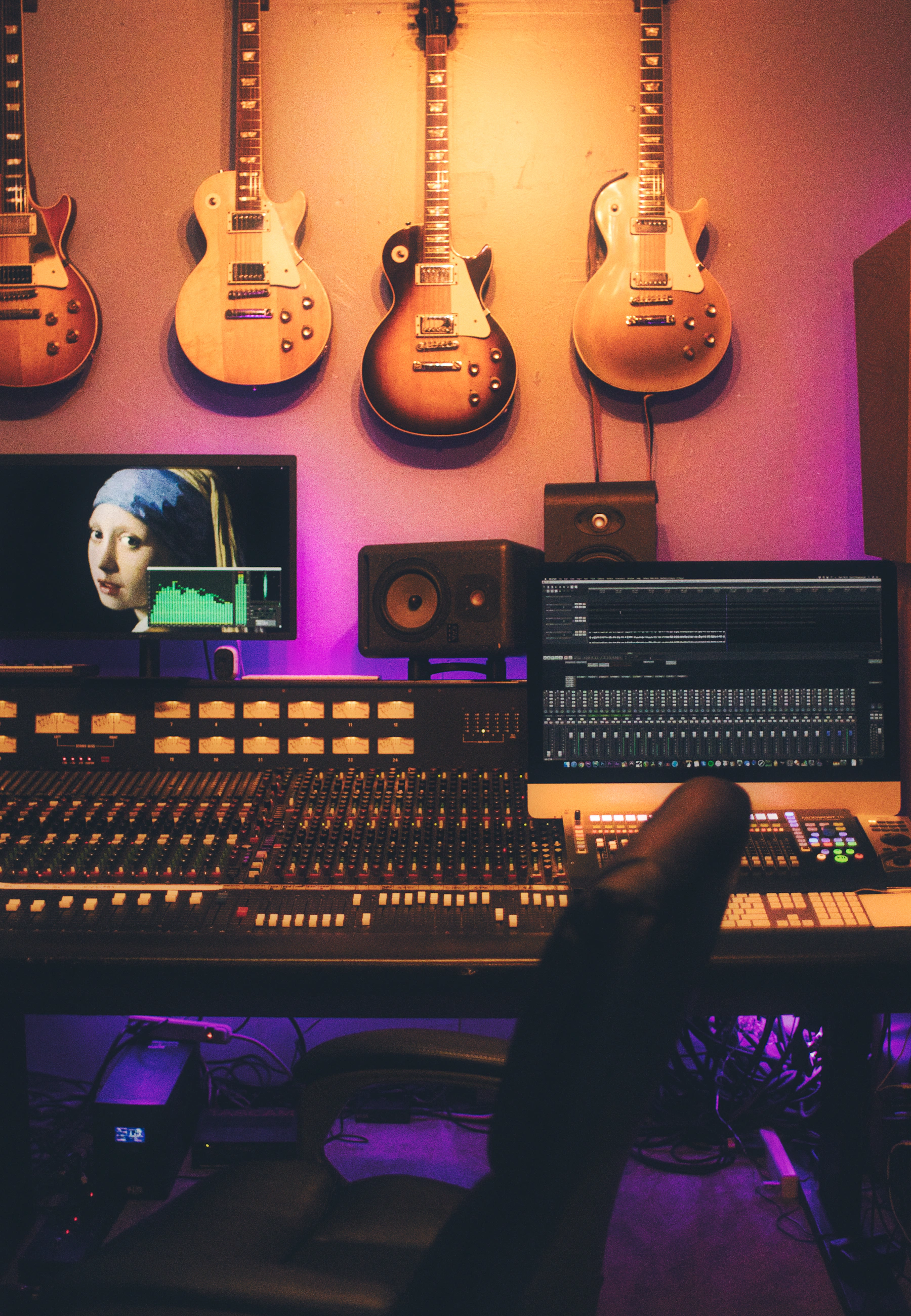 Music mastering console and distribution studio